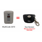 Multi Code 3070 Compatible 300 MHz Single Button Mini Key Chain Garage Door Remote Control 
